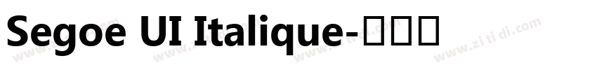 Segoe UI Italique字体转换